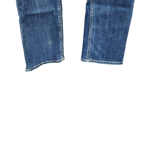 Daytrip Womens 33R Virgo Bootcut Jeans Blue High Rise Denim Medium Wash Stretch - Picture 9 of 16